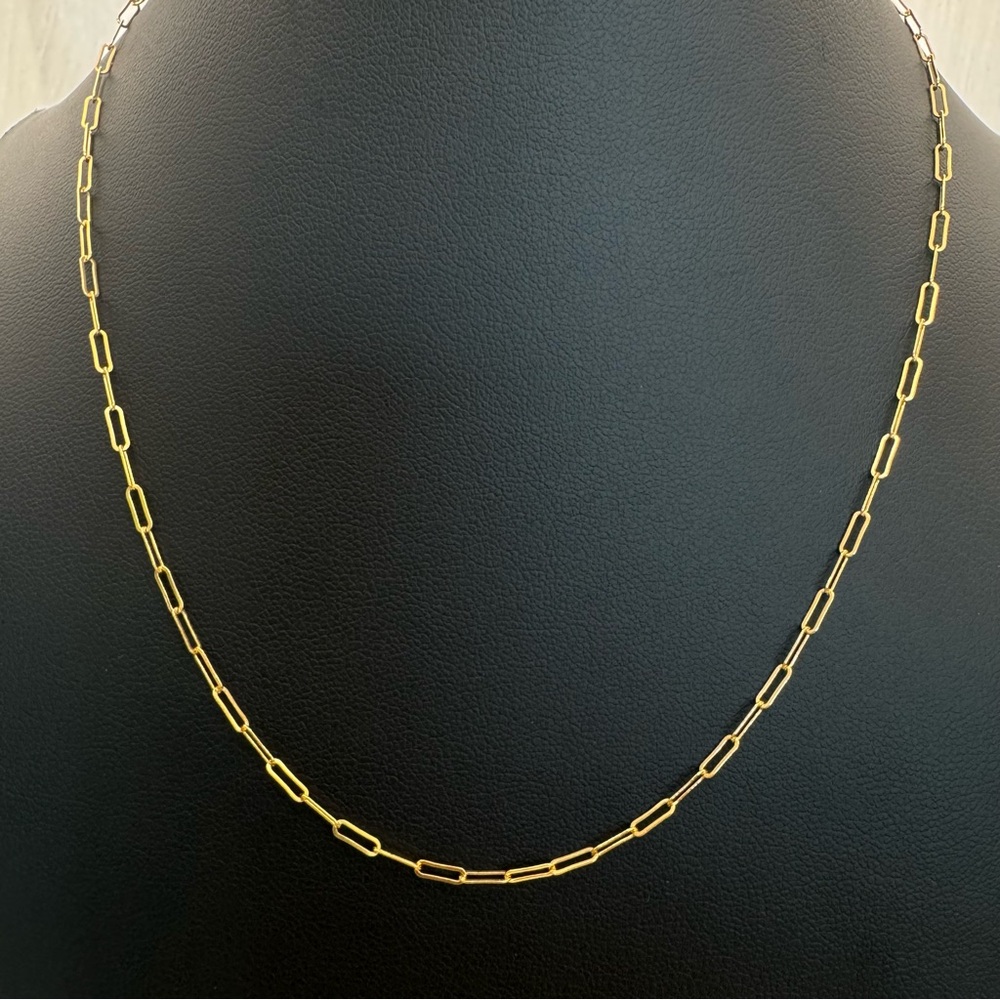 Gold Filled Paperclip Chain - Picture 3 of 4